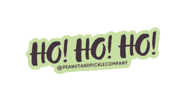 Ho Ho Ho Christmas Sticker by Peanut and Pickle