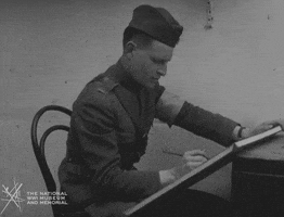 NationalWWIMuseum black and white artist military footage GIF