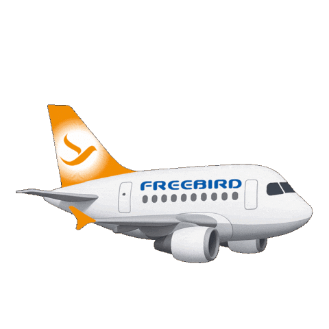 Flying Take Off Sticker by Freebird Airlines