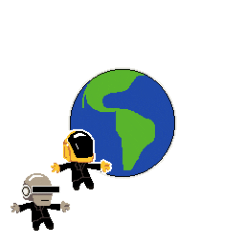 Daft Punk Earth Sticker