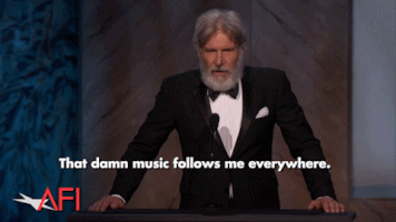 Harrison Ford That Damn Music Follows Me Everywhere GIF by American Film Institute