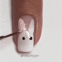 easter bunny nails GIF
