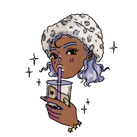 Bubble Tea Girl Sticker