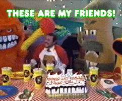 These Are My Friends Party GIF by PIZZA PALS PLAYZONE
