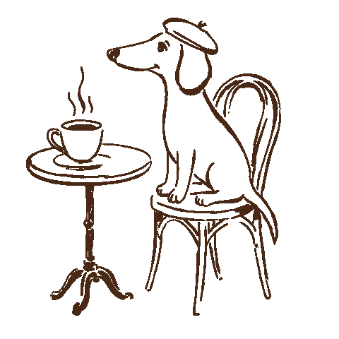 Dog Croissant Sticker by BFOURSTUDIO