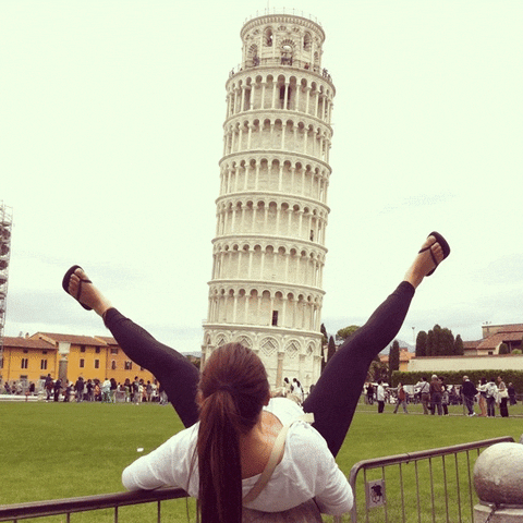 leaning tower yoga GIF