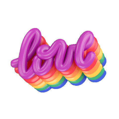 Happy Love Is Love Sticker by Mora Vieytes