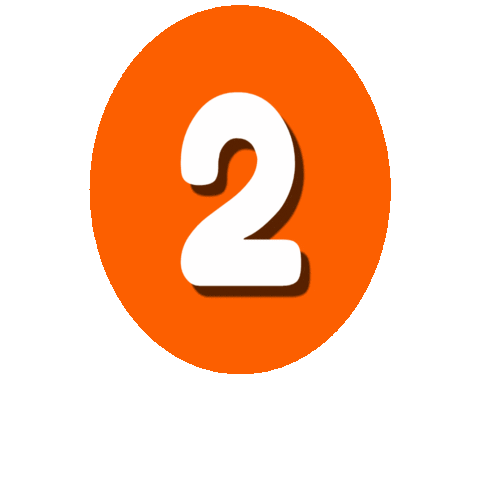Orange Number Sticker for iOS & Android | GIPHY