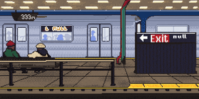 Nyc Subway People GIF by Flossquiat