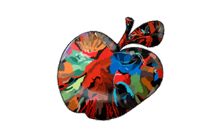 Art Apple Sticker by Neil Kerman Gallery