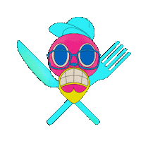 Dance Skull Sticker