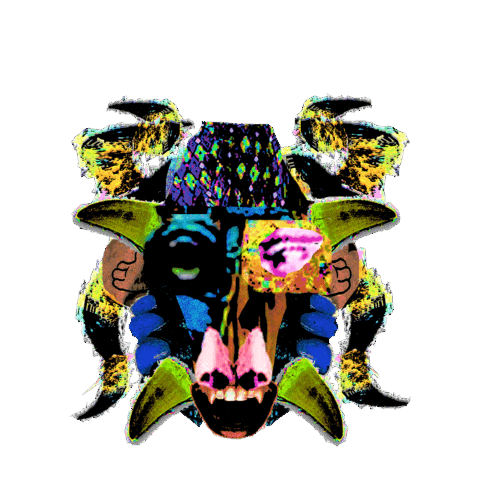 Puerto Rico Vejigante Sticker by MOYOGASH