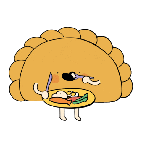 Curry Puff Eating Sticker