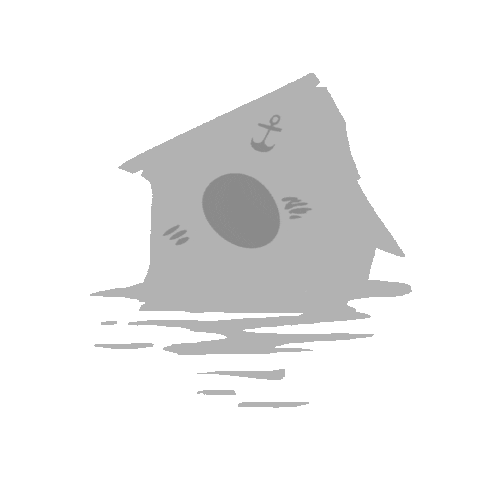 Dog in Dock Sticker