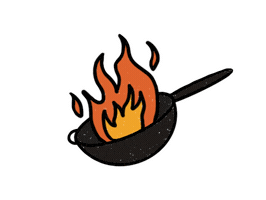 On Fire Cooking Sticker by P.F. Chang's