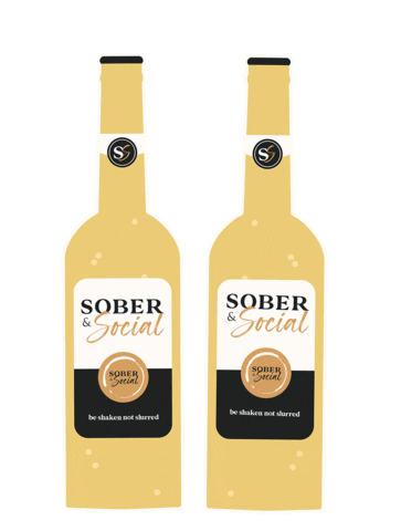 Sober and Social Sticker