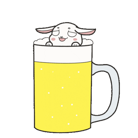 うさぎ 酒 Sticker