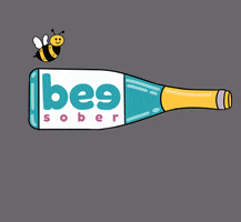 Champagne Bees GIF by Bee Sober