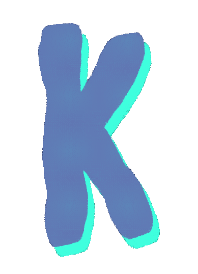 Typography K Sticker
