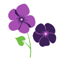 Flowers Violet Sticker by drinkwildwonder