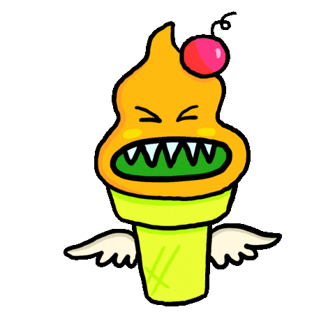 Ice Cream Orange Sticker