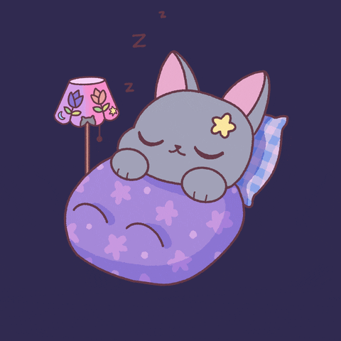 Tired Good Night GIF by Mira & Ink