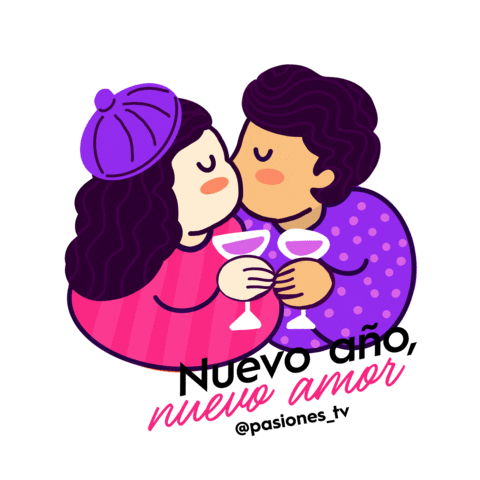 In Love Kiss Sticker by Pasiones TV