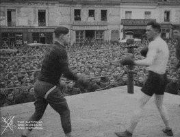 NationalWWIMuseum black and white boxing france military GIF
