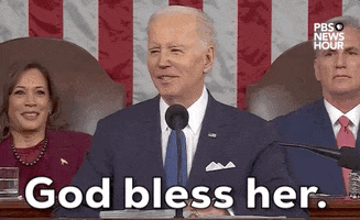 God Bless Her Joe Biden GIF by PBS NewsHour