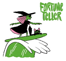 Fortune Teller Cat Sticker by davidsaracino
