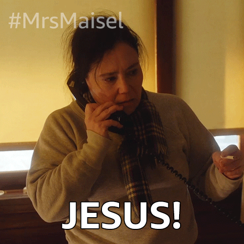 Phone Call Jesus GIF by The Marvelous Mrs. Maisel