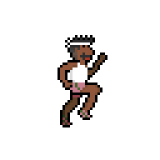 Pixel Running Sticker