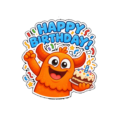 Happy Birthday Fun Sticker by Momo & Tulus