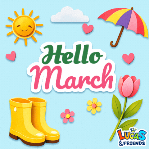 Mar March 1St GIF by Lucas and Friends by RV AppStudios