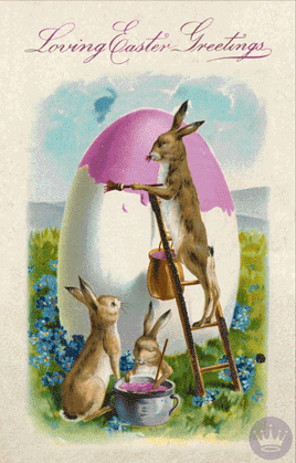 Easter Bunny Vintage GIF by Hallmark Gold Crown