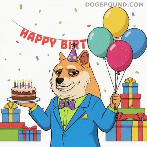 Celebrate Happy Birthday GIF by Doge Pound