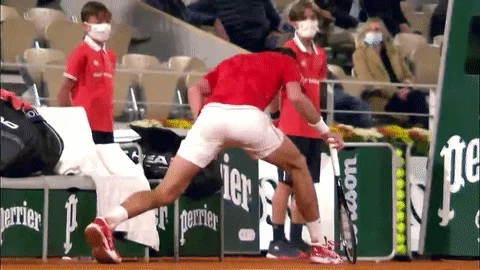 Stretching Novak Djokovic GIF