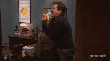 Parks And Recreation Eating GIF by PeacockTV