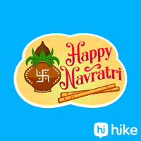 Jai Mata Di Festival GIF by Hike Sticker Chat