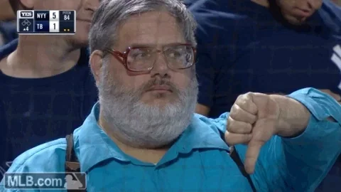 New York Yankees Thumbs Down GIF