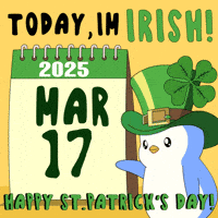 St Patricks Day Penguin GIF by Pudgy Penguins