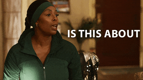 Woman with green shirt asking Is this about money?