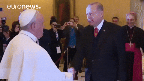 Giphy - Pope Francis Handshake GIF by euronews