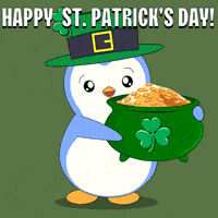 St Patricks Day Good Luck GIF by Pudgy Penguins