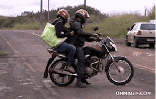 scared bike GIF