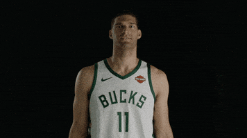 flexing brook lopez GIF by Milwaukee Bucks