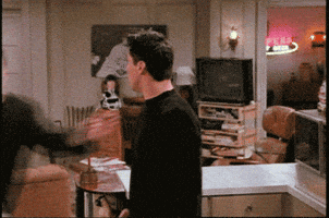 Scared Chandler Bing GIF