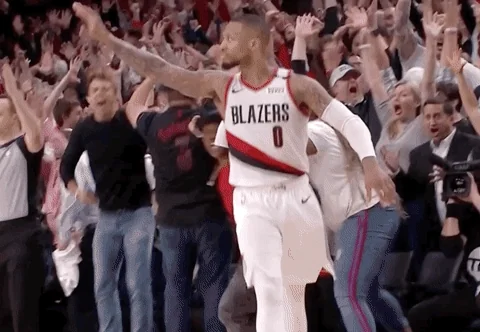 Waving Damian Lillard GIF