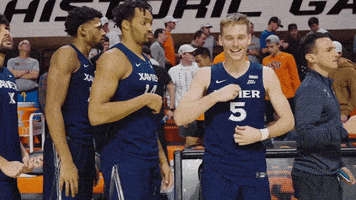 Zip Up College Basketball GIF by Xavier Men's Basketball