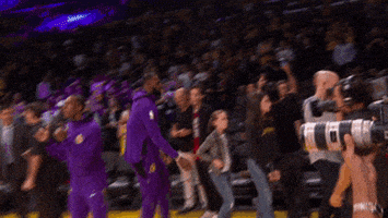 happy lebron james GIF by NBA